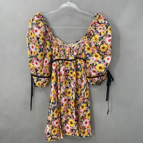 B22 For Love & Lemons Sylvia Mini Dress Womens XS Swiftie Boho Chic Coquette - Picture 5 of 8